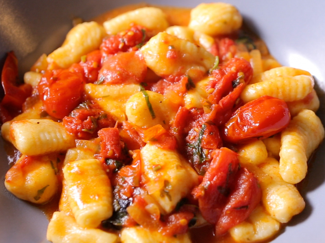 Gnocchi with Roasted Tomato Sauce Recipe | Brian Boitano | Cooking Channel