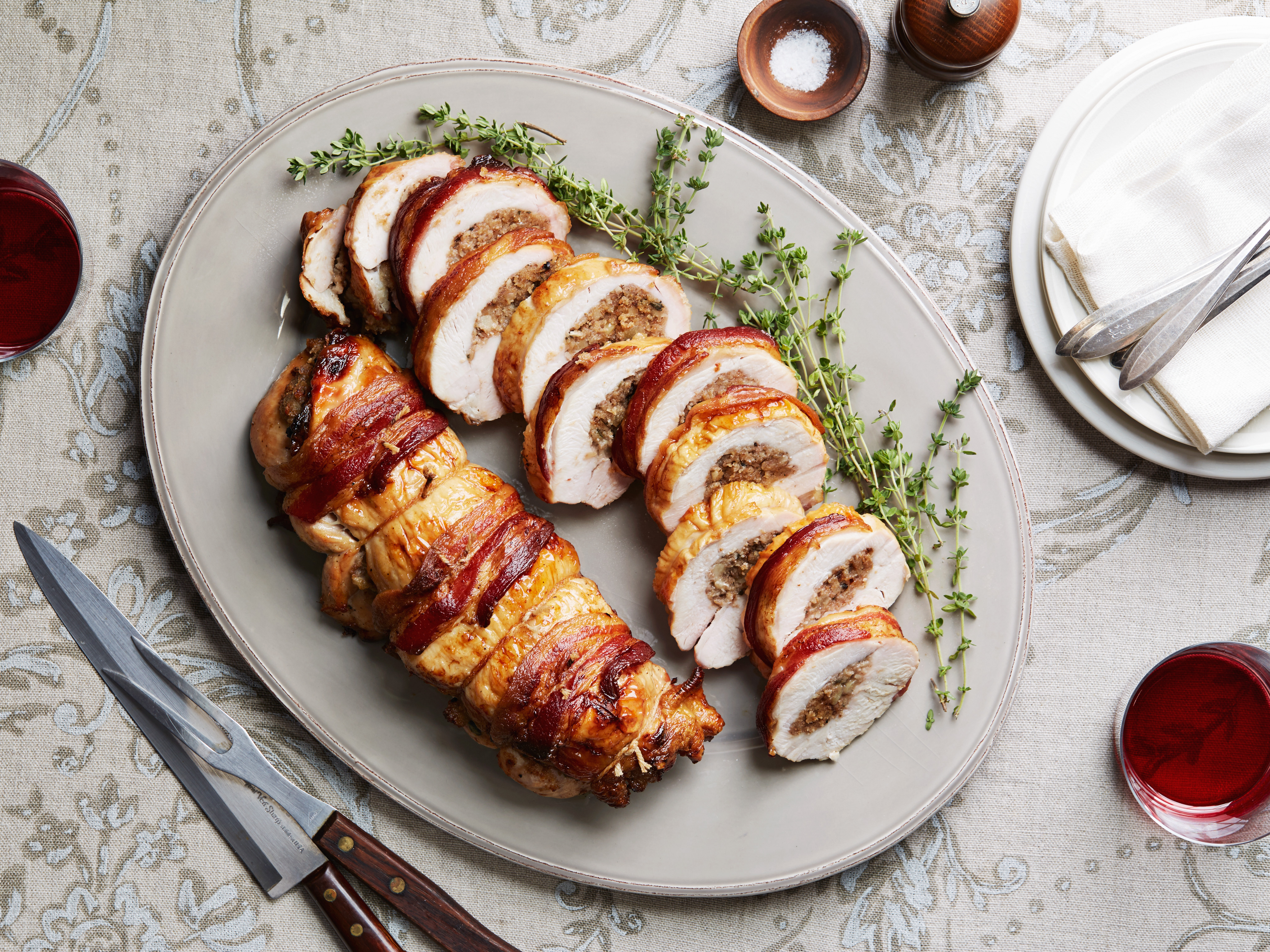 Roast Turkey Breast Stuffed with Apples